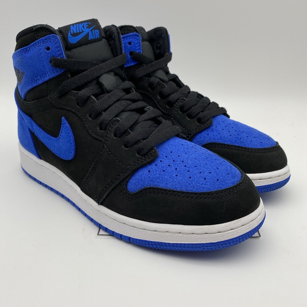 Size 6.5y- Jordan 1 Retro High OG GS Black/Royal Blue-White Youth (FD1437 042) - Picture 4 of 8
